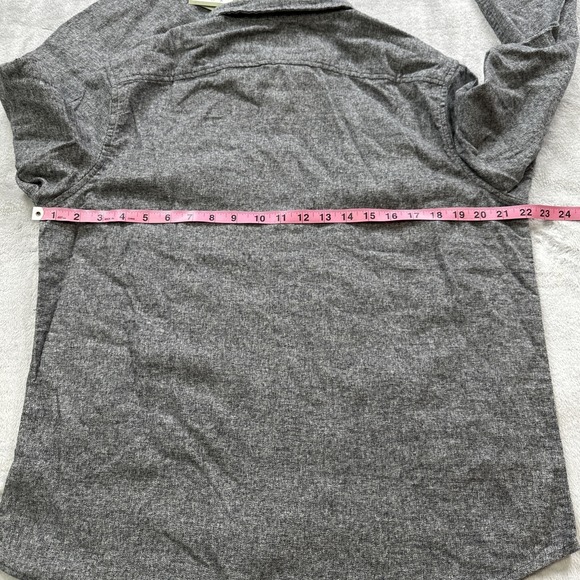 Goodfellow Mid-Weight Flannel Button Down Long Sleeve Gray Size Medium - Picture 7 of 9
